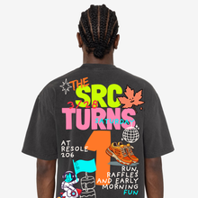 Load image into Gallery viewer, The SRC Turns One Vintage Black Tee