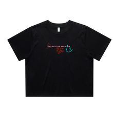 Load image into Gallery viewer, Where To Find THE Seattle Run Club Black Crop Tee