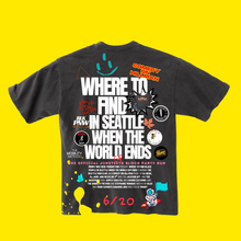 Load image into Gallery viewer, “Where to Find Black People in Seattle When the World Cup Ends” Block Party Tee – Black
